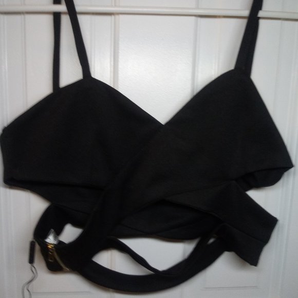 Choices Black Cut Out Cropped Vest l SZ L (4) NWOT - Picture 4 of 8